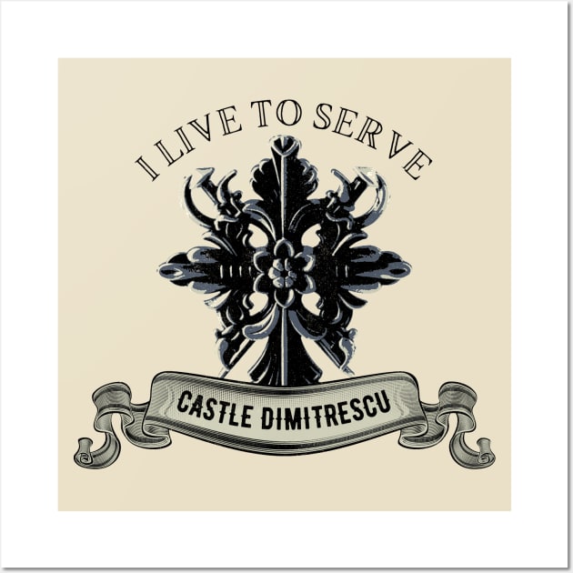 i live to serve castle dimitrescu (dark des) Wall Art by monoblocpotato